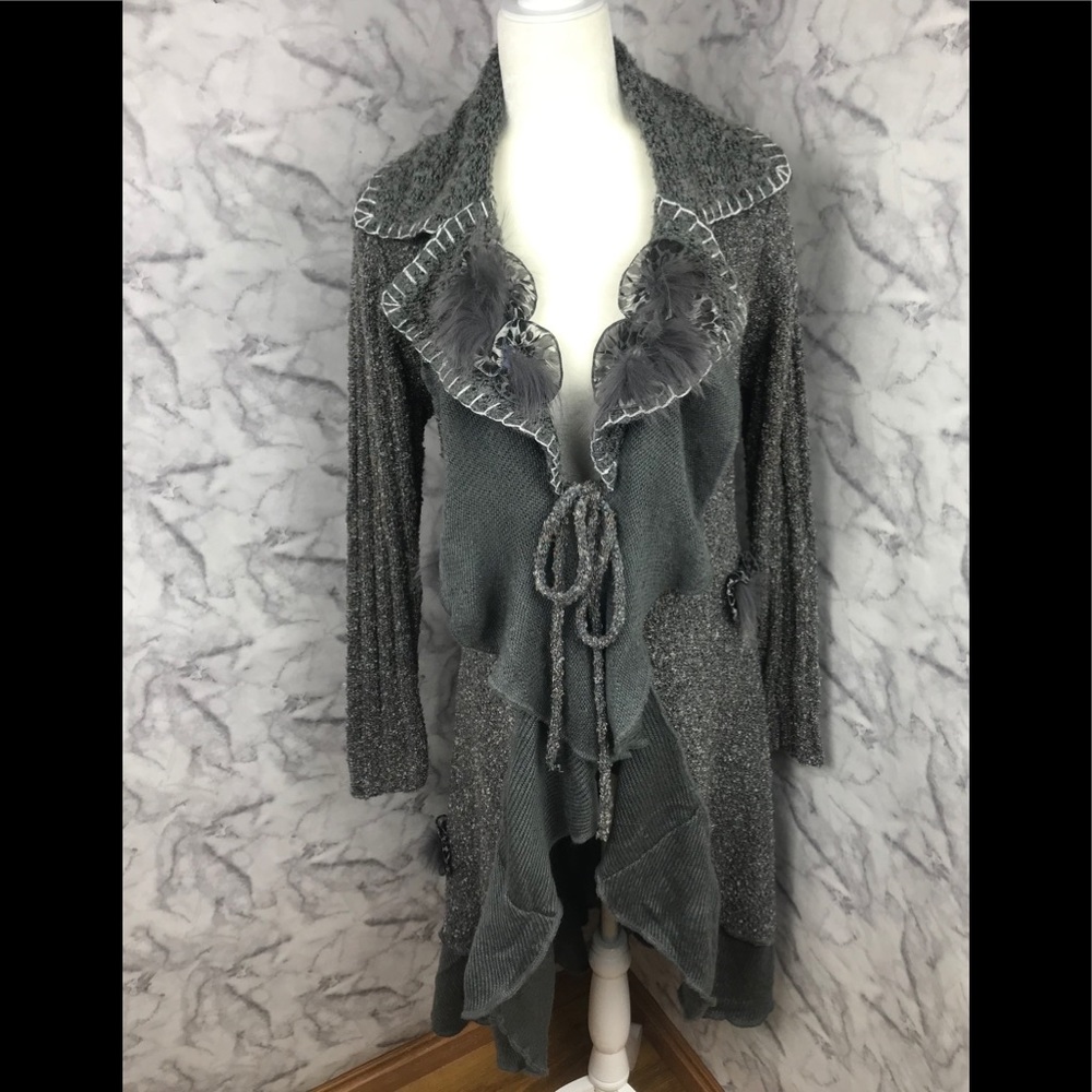 NWT Forla Paris Long Duster Cardigan Sweater